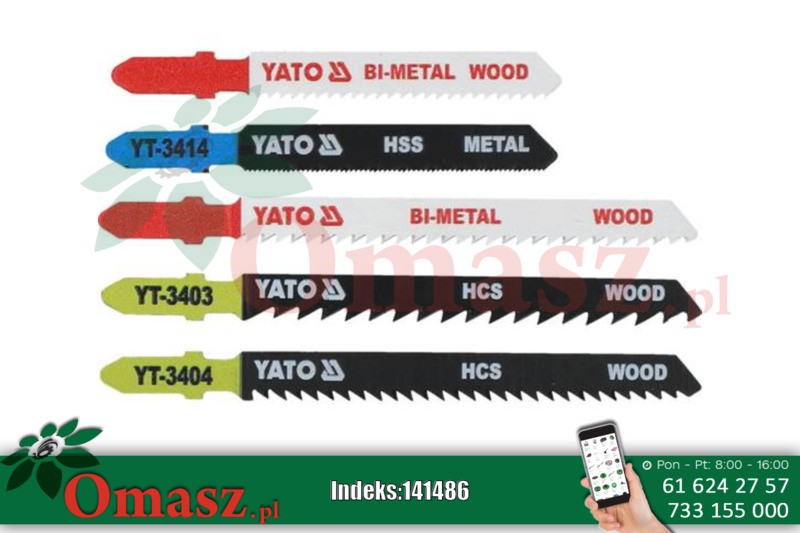 Brzeszczot wyrzynarki mix 5szt. Yato YT-3445