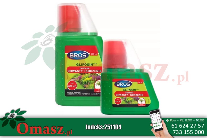 Glifosin zwalcza każdy chwast i korzenie 250ml Bros