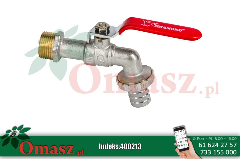 Kurek kulowy DN15 (1/2) kran z dławikiem