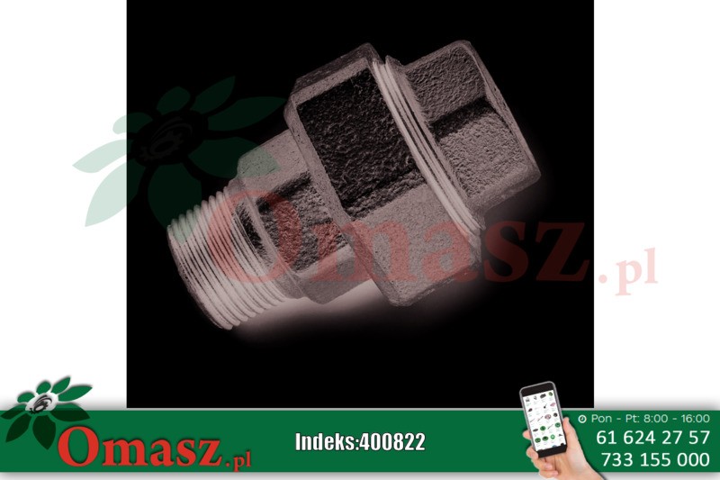 Dwuzłączka płaska 1/2 śrubunek prosty