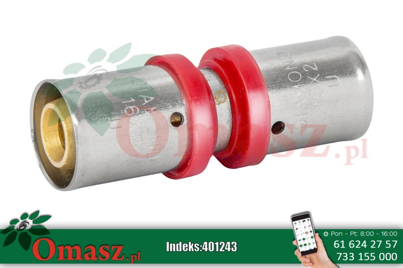 Złączka zaciskowa PEX 16*20 podwójna