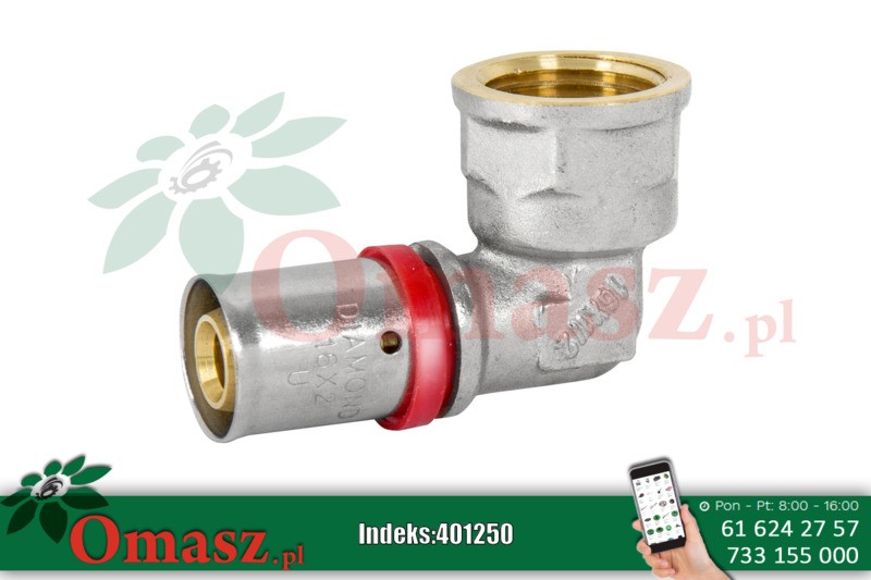 Złączka zaciskowa PEX 3/4*20 kolanko DZ