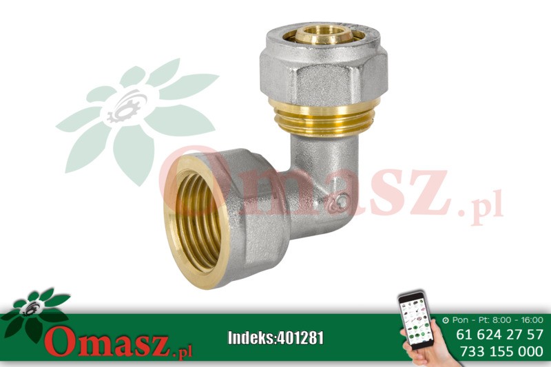 Złączka skręcana PEX 3/4*16 kolanko D