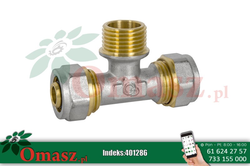 Złączka skręcana PEX 1/2*20*20 trójnik CH