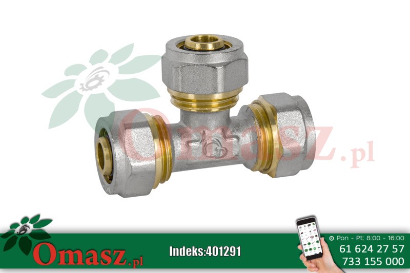 Złączka skręcana PEX 20*20*20 trójnik T