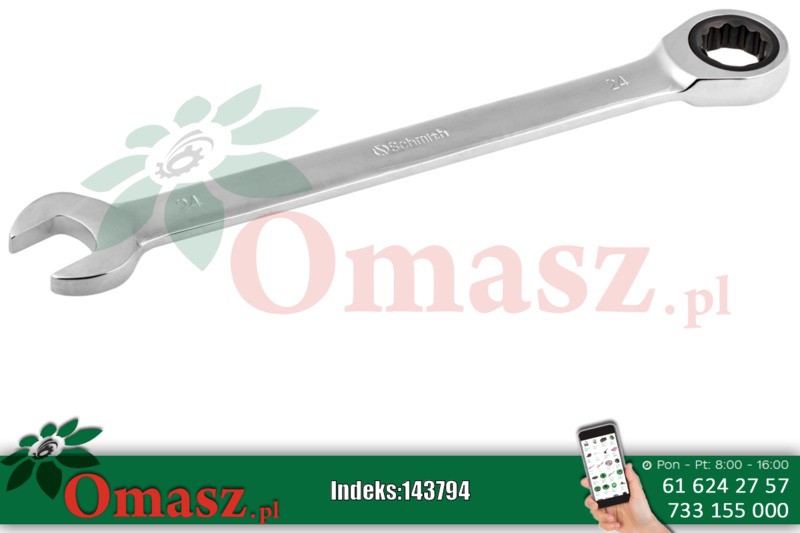 Klucz płasko-oczkowy 22mm z grzechotką Schmith SKPO-G22
