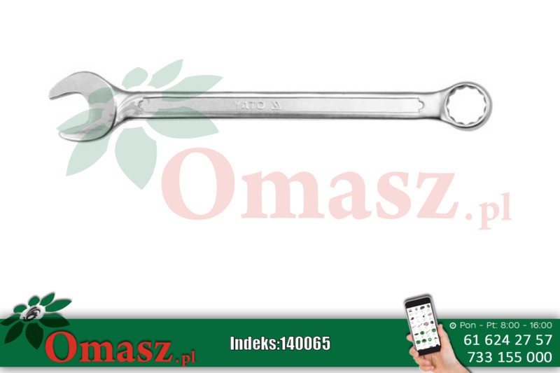 Klucz płasko-oczkowy 8mm z polerowaną główką YT-0337