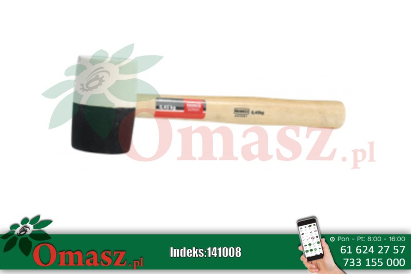 Młotek gumowy z drewnianym trzonkiem 650g MN-31-224