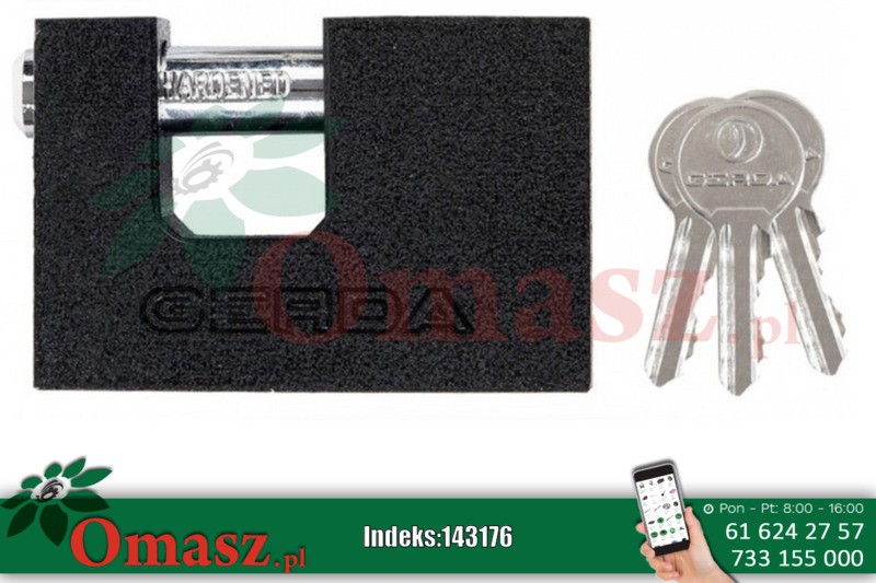 Kłódka 50mm żeliwna Gerda trzpieniowa blister GERDA-KZT50