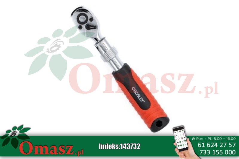 Grzechotka 1/4' teleskopowa Grosley GR51020