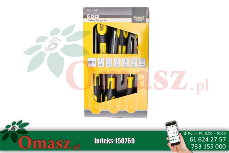 Komplet 6szt wkrętaków friendly grip MN-11-040 Modeco