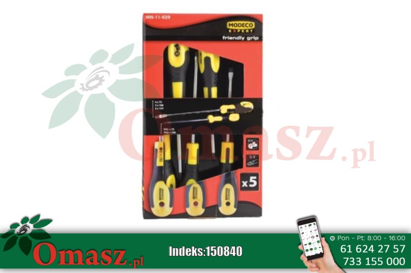 Komplet wkrętaków 5 szt MN-11-039 Modeco