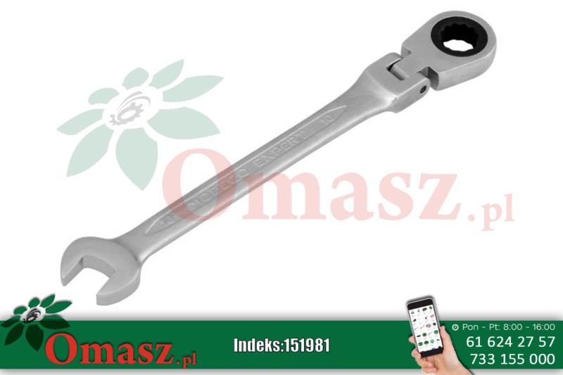 Klucz płasko-oczkowy 13mm z grzechotką Modeco MN-59-713