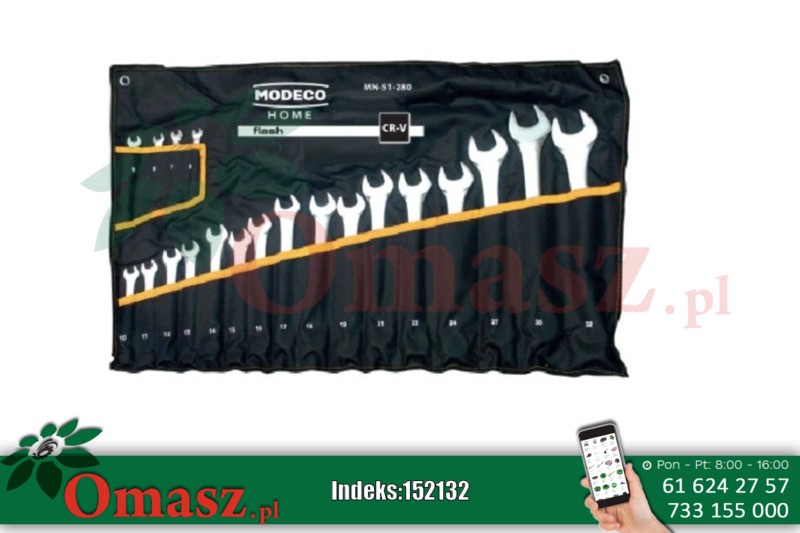 Komplet kluczy płasko-oczkowych 20szt 6-32mm MN-51-280