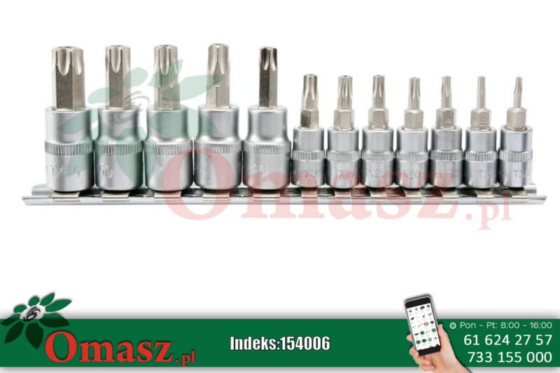 Zestaw kluczy torx na szynie 12szt Yato YT-04332