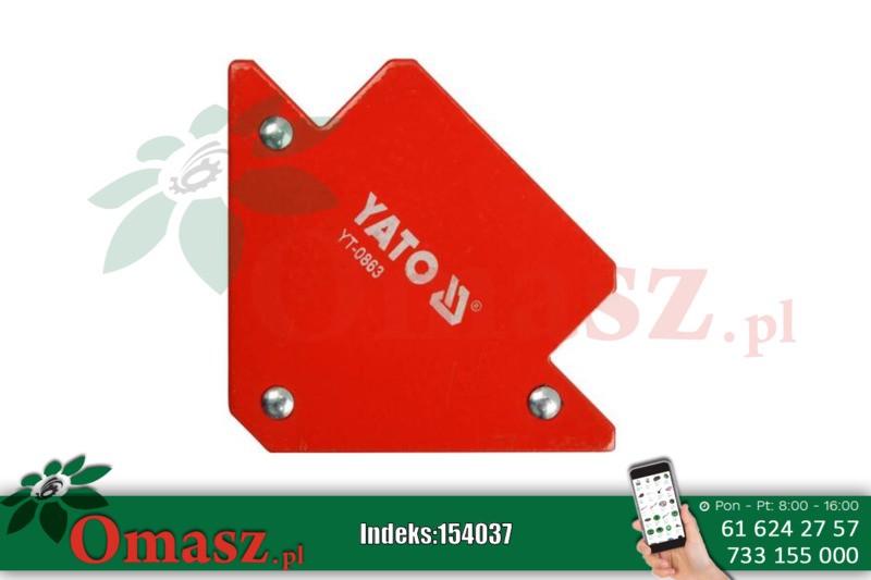 Kątownik spawalniczy magnetyczny 82*120*13 Yato YT-0863