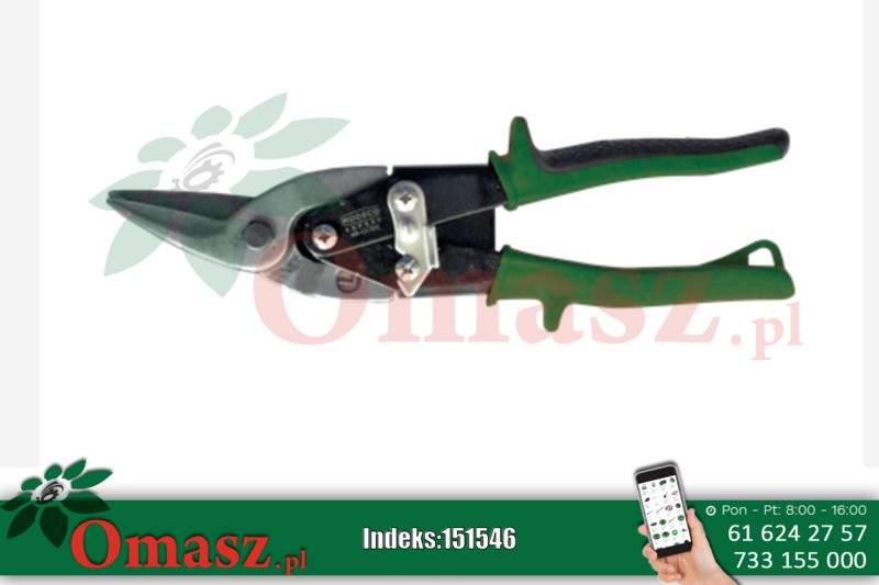Nożyce do blachy prawe 250 mm wykonane ze stali CrV Modeco MN-63-201