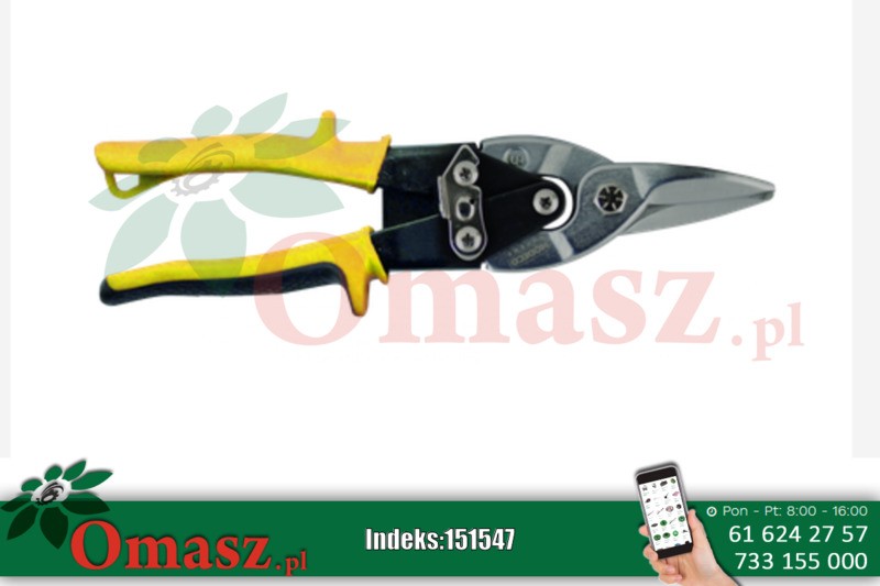 Nożyce do blachy proste 250mm wykonane ze stali CrV Modeco MN-63-203