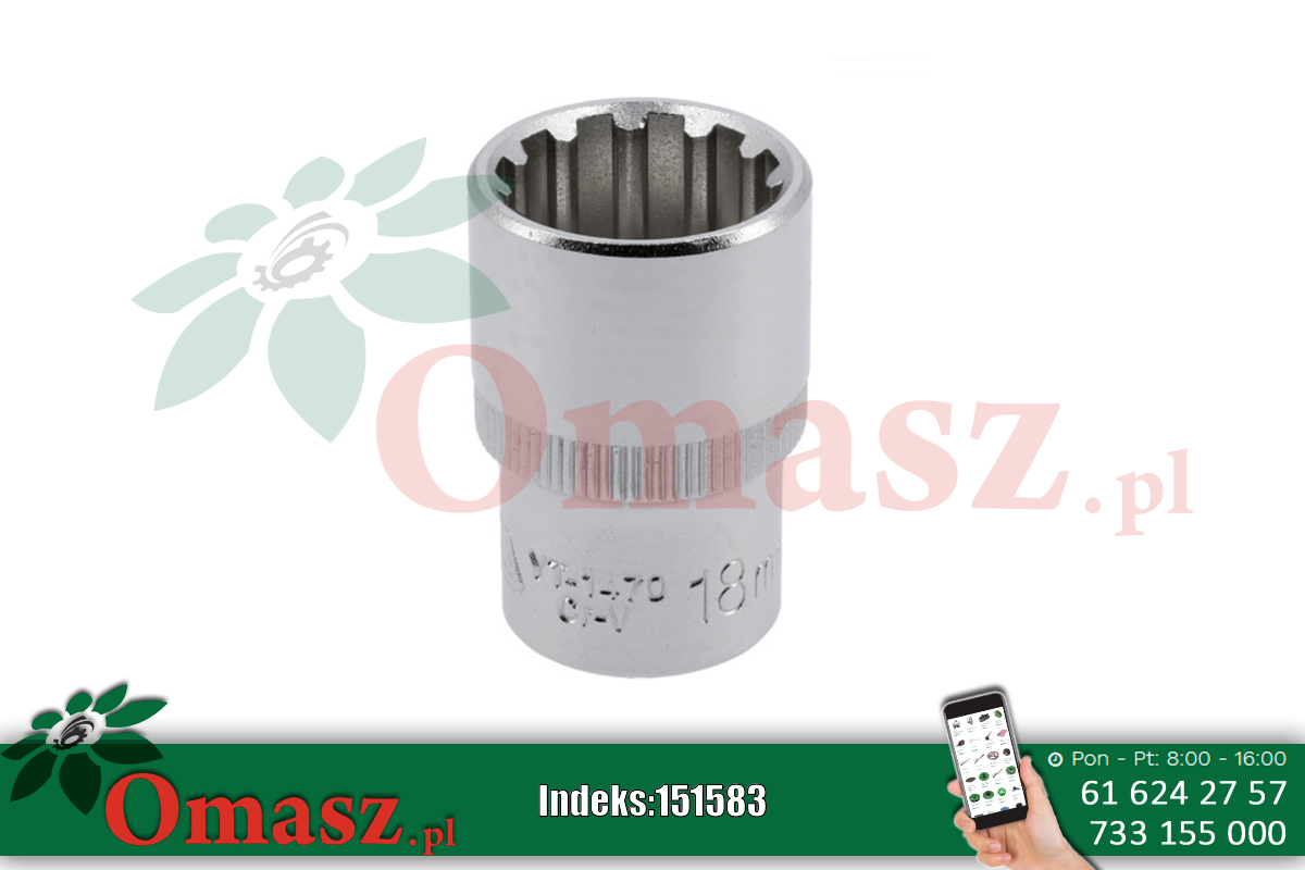 Nasadka spline 1/2' 18mm x 38mm YATO YT-1470