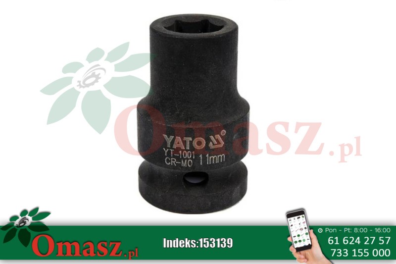 Nasadka krótka udarowa 1/2' 11mm Yato YT-1001