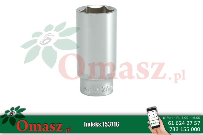 Nasadka sześciokątna długa 1/2'' 27mm YT-1238 YATO
