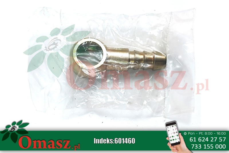 Oczko z końcówką przewodu paliwa fi 12mm, wąż 8mm Ursus C-360