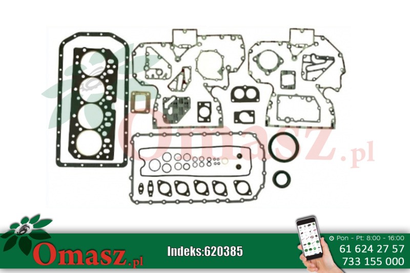 Komplet zestaw uszczelek silnika 4 cyl. John Deere RE501455