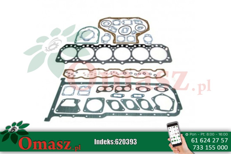 Komplet zestaw uszczelek silnika 6 cyl. John Deere RE524395