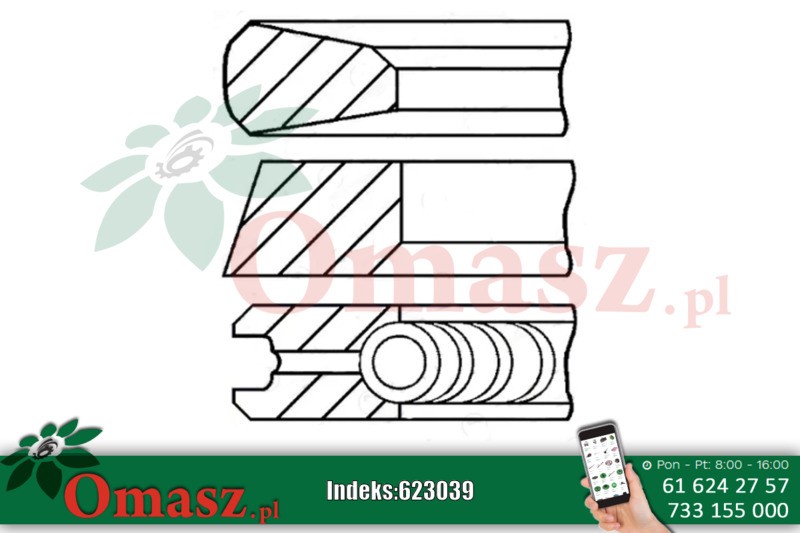Komplet pierścieni Deutz 2.94k/2.555 08-741800-00