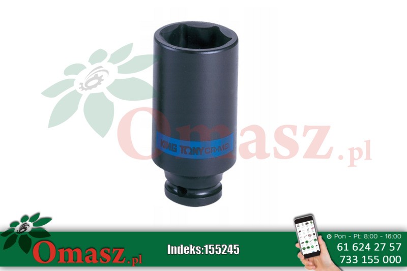Nasadka udarowa długa 27mm x 80mm 1/2' sześciokątna King Tony 443527M