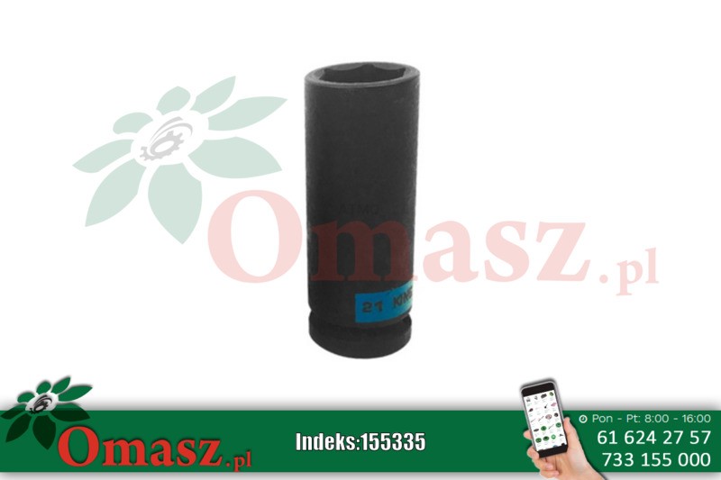 Nasadka długa udarowa 1/2' 21mm x 80mm 6-kątna KING TONY 443521M