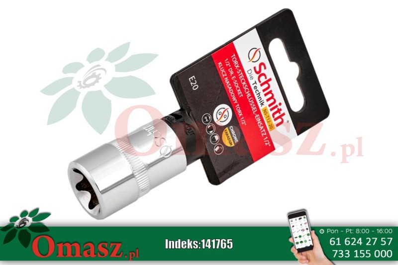 Klucz nasadowy TORX 1/2' E20 NS-T12-20 SCHMITH