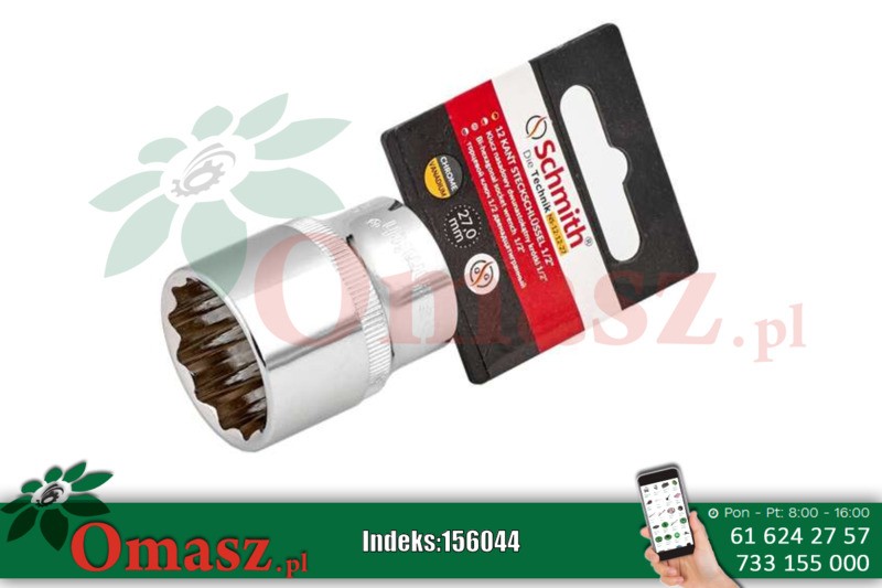 Klucz nasadowy dwunastokątny krótki 1/2' 32mm Schmith NS-12-12-32