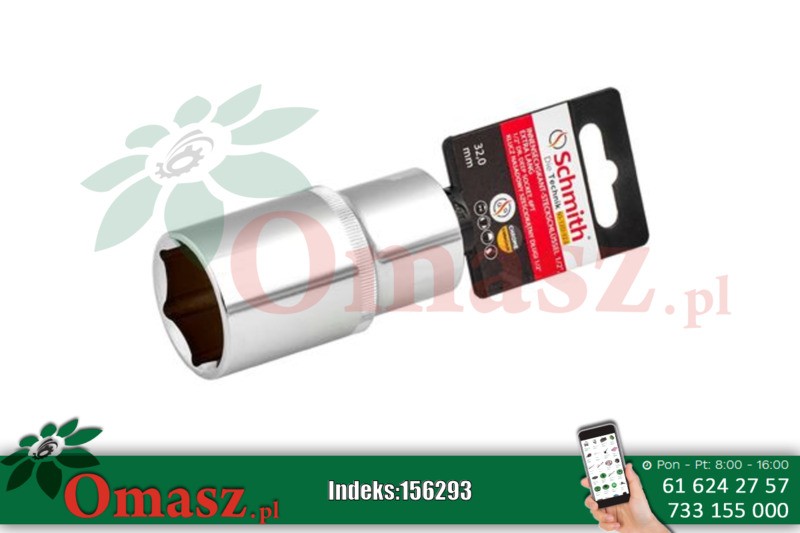 Klucz nasadowy 30mm sześciokątny długi 1/2' NS-12D-30 SCHMITH