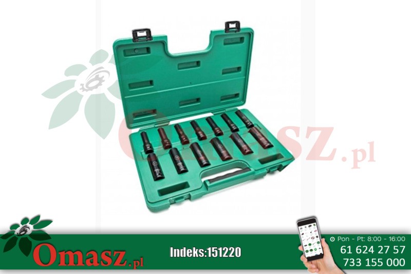 Zestaw 13 nasadek udarowych 1/2 cienkościennych Sata