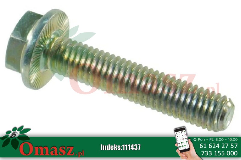 Śruba M 8* 16 z kołnierzem rowkowanym