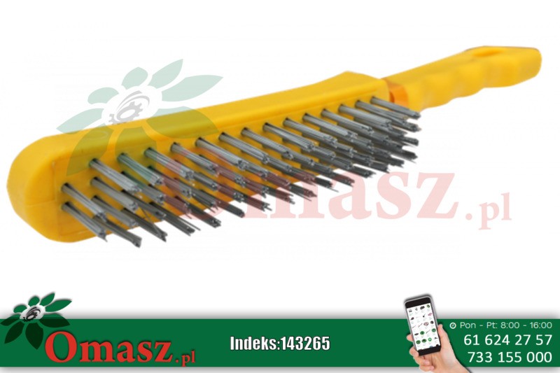 Szczotka druciana 4-rzędowa plastikowa
