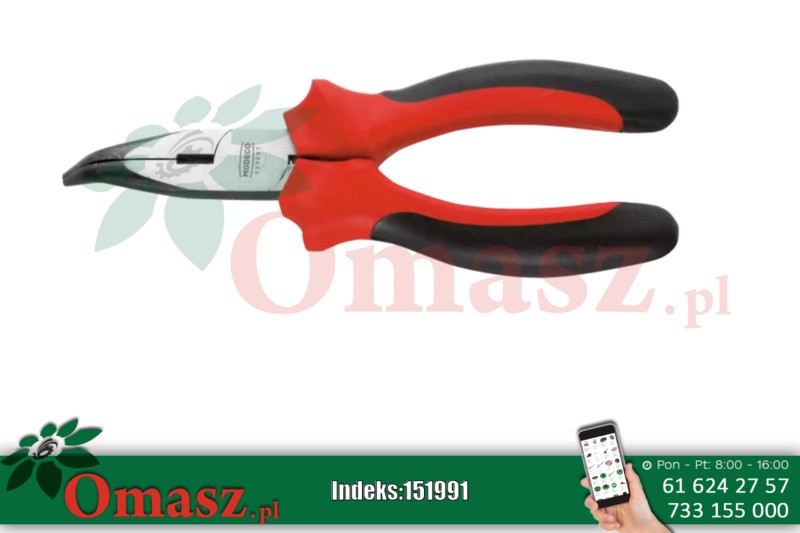 Szczypce telef. wygięte 160mm Expert
