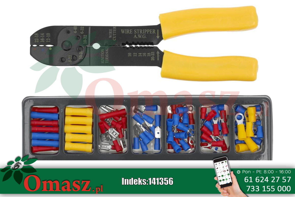 Zaciskacz z konektorami w kasecie
