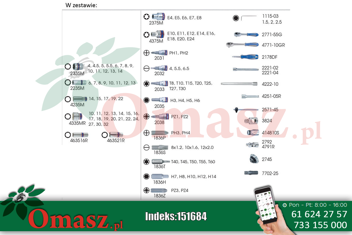 Kpl.nasadek 110 szt.1/4' King Tony