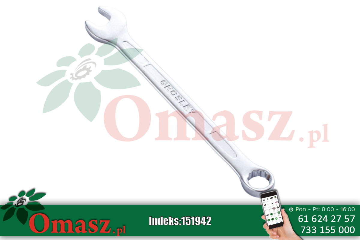 Klucz pł.-oczk.19mm Sata matowy