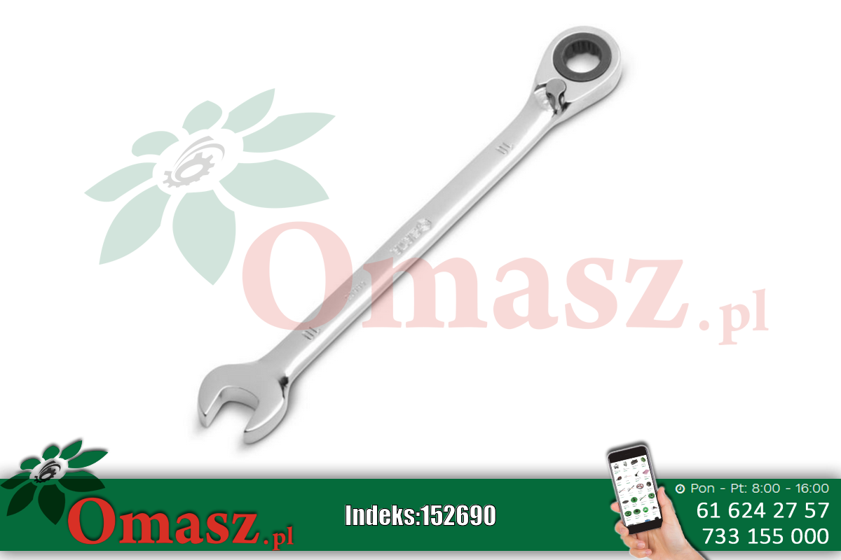 Klucz pł.-oczk.24mm z grzechotką z szybką zmianą kier Sata