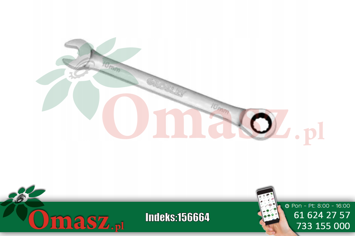 Klucz pł.-oczk.23mm z grzechotką Grosley