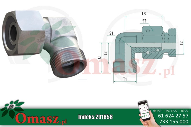 Kolanko hydr. AB 22/22 kute