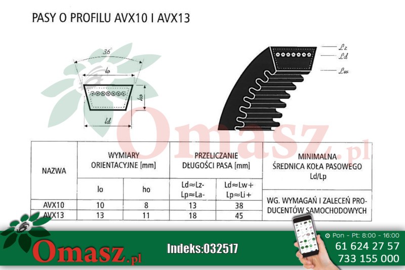 Pasek klin. SPA 1082 Optibelt zębaty XPA