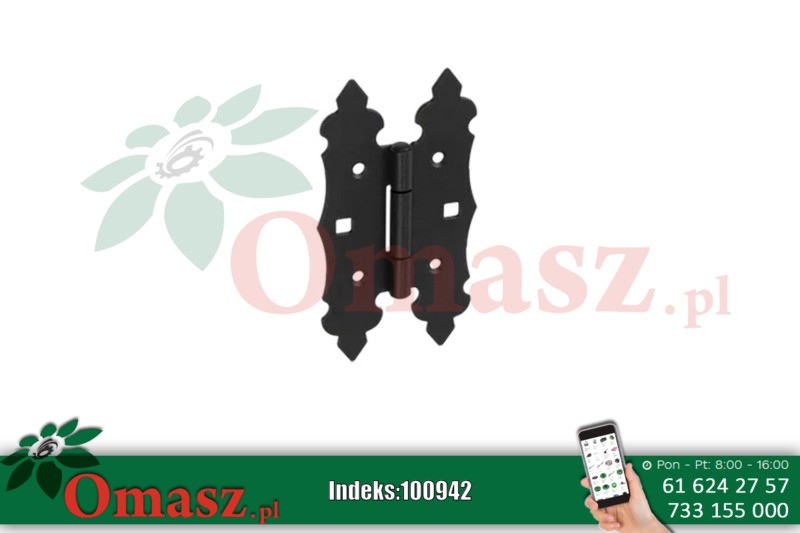Zawias bramkowy 130*70*2,5 ozdobny