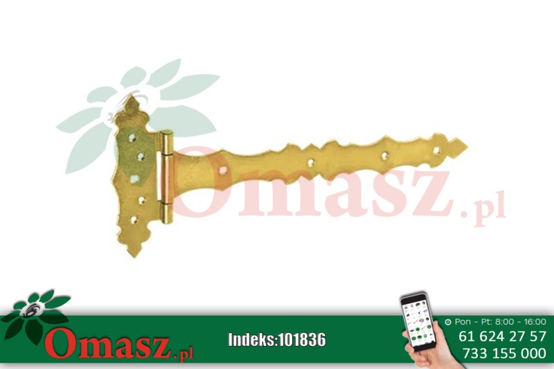 Zawias bramkowy 170*30*300*2,5 ozdobny