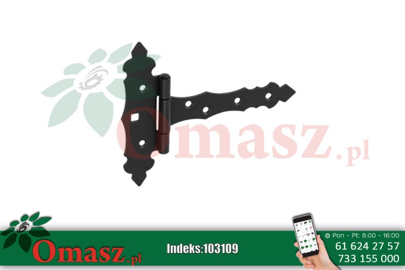 Zawias bramkowy 130*30*125 ozdobny