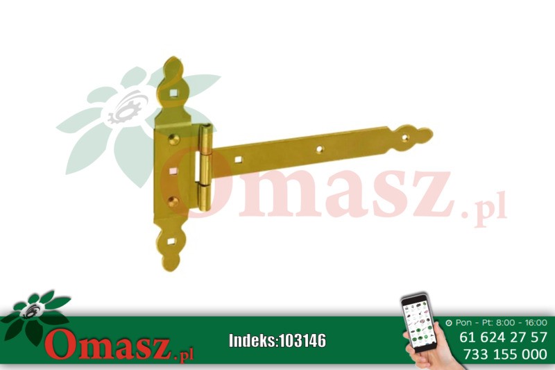 Zawias bramkowy 250*60*215*2,5 ozdobny