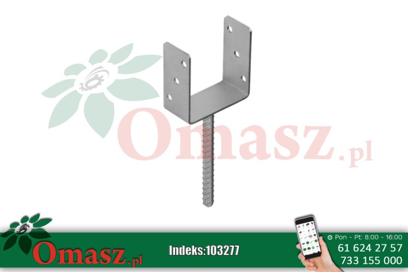 Wspornik słupa PL 121* 60 PS120U do zabetonowania